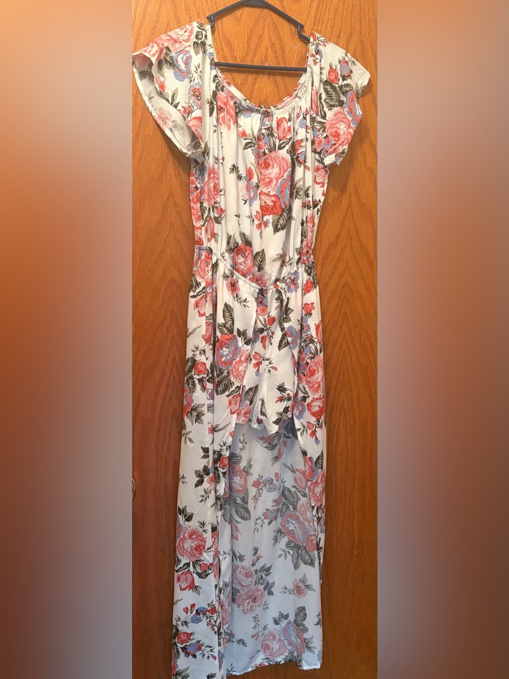 Floral High-Low Romper